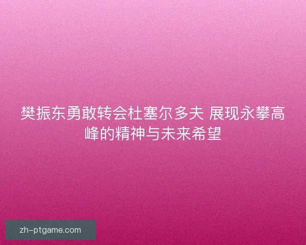 樊振东勇敢转会杜塞尔多夫 展现永攀高峰的精神与未来希望